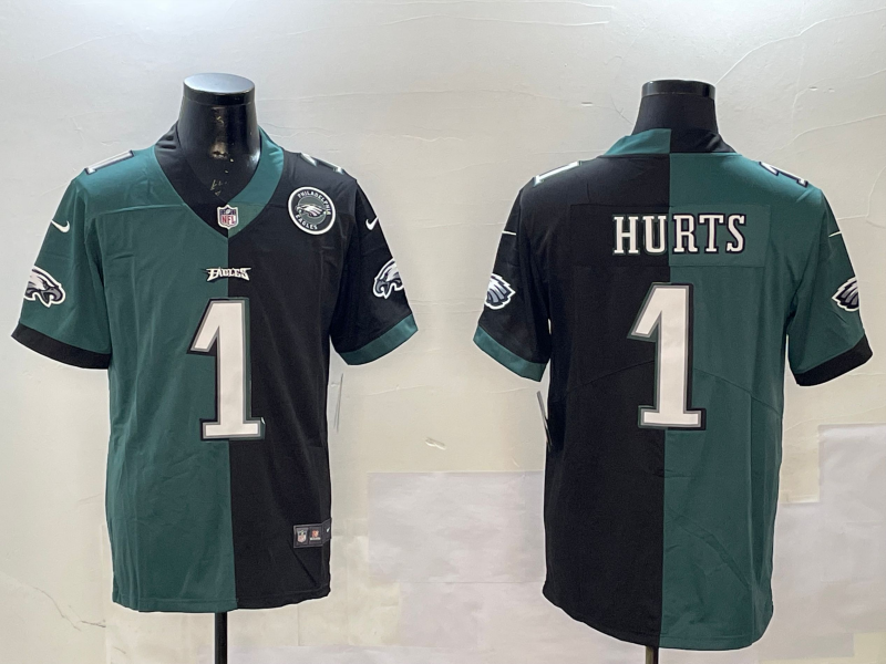 Men Philadelphia Eagles #11 Hurts black 2025 Nike NFL jersey style 0112